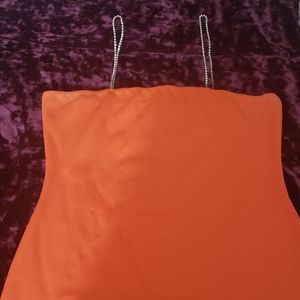 Orange mini dress